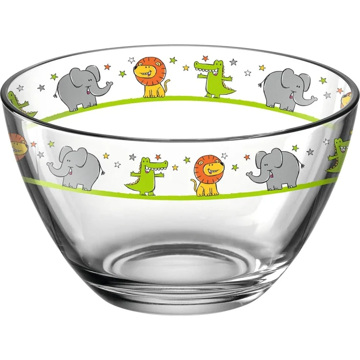 Leonardo Bambini Schale 12cm Glas Löwe/Elefant/Krokodil – Bild 1