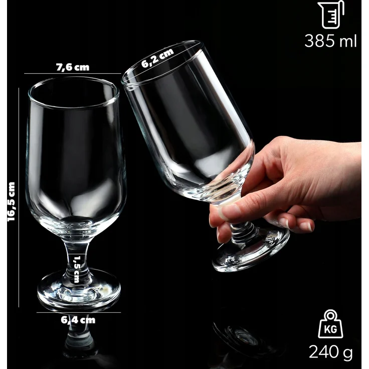 KADAX Bierkrug Pokale Gläser 385ml 6 Stk – Bild 2