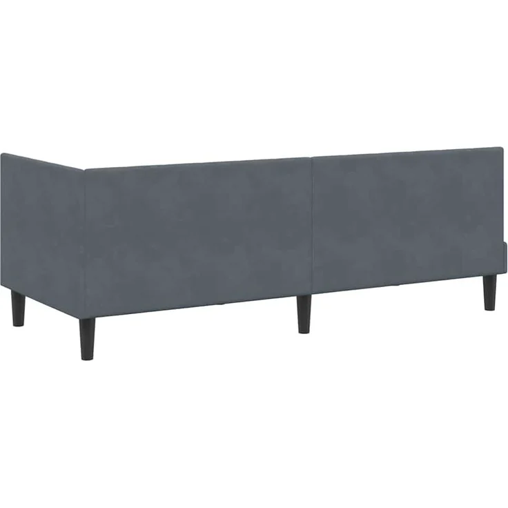 vidaXL Eckbettgestell mit Kopfteil Dunkelgrau 80 cm x 200 cm Samt 42016329 – Bild 6