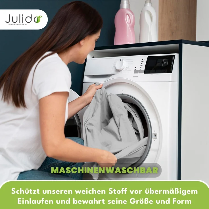 Jersey-Spannbettlaken für Kinder 70x140 cm hautfreundlich atmungsaktiv grau – Bild 7