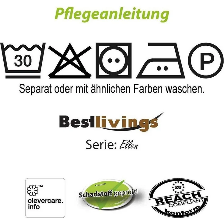 Bestlivings Bezug für Nackenrolle 10x25cm ( BxL ) Bezug in Grün, in vielen Farben – Bild 2