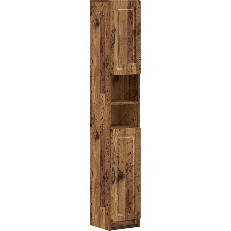 vidaXL Badezimmerschrank mit offenem Regal UTRECHT Altholz 897703 – Bild 1