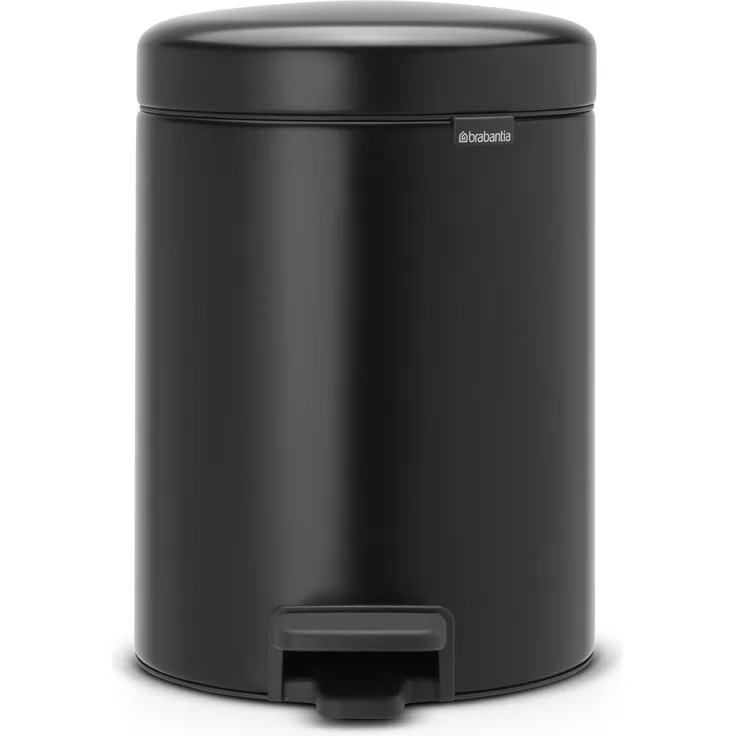 Brabantia 'NewIcon' Treteimer, Matt Black, 5 Liter