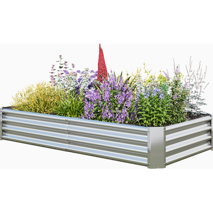 Homerecommend Hochbeet 180x90x30 cm, Gartenbett und Pflanzenkasten aus verzinktem Stahl, für Gemüse und Kräuter, Schwarz – Bild 10