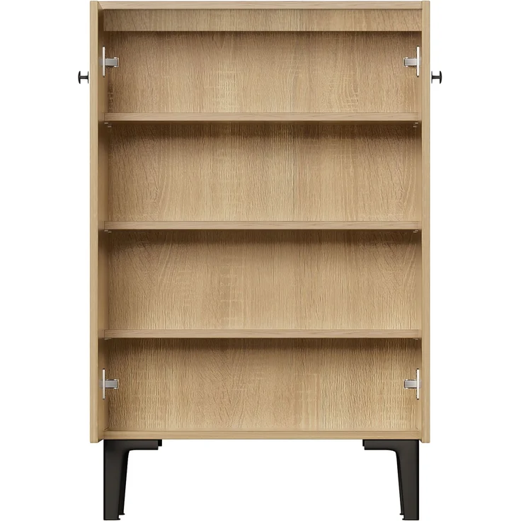 Moderner Schuhschrank 60x31,5x95 cm mit Doppeltüren – eleganter Stauraum für den Eingangsbereich – Bild 8