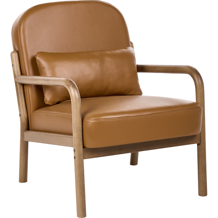Sessel SELDE Echtleder Goldbraun