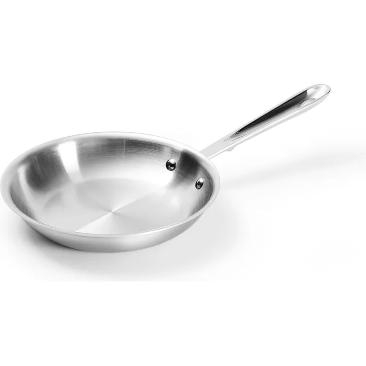 All-Clad BD55108 D5 Brushed 1810 Stainless Steel 5-Ply Bonded Dishwasher Safe Fry Saute Pan Cookware, 8-Inch