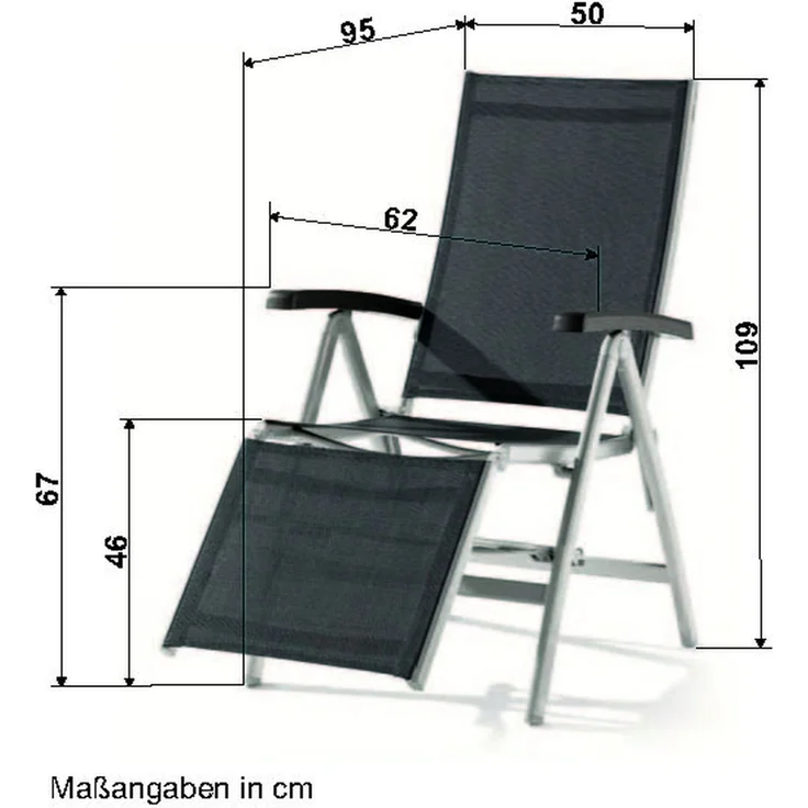 Gartenstuhl >Bodega< in Mocca, Kunstfasergewebe - 95x109x62cm (BxHxT) – Bild 3