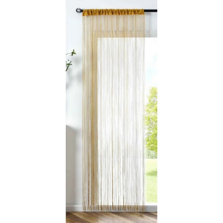 Gardinenbox Gardine, Stangendurchzug, Fadengardine Lurex Tunneldurchzug 20305N – Bild 5