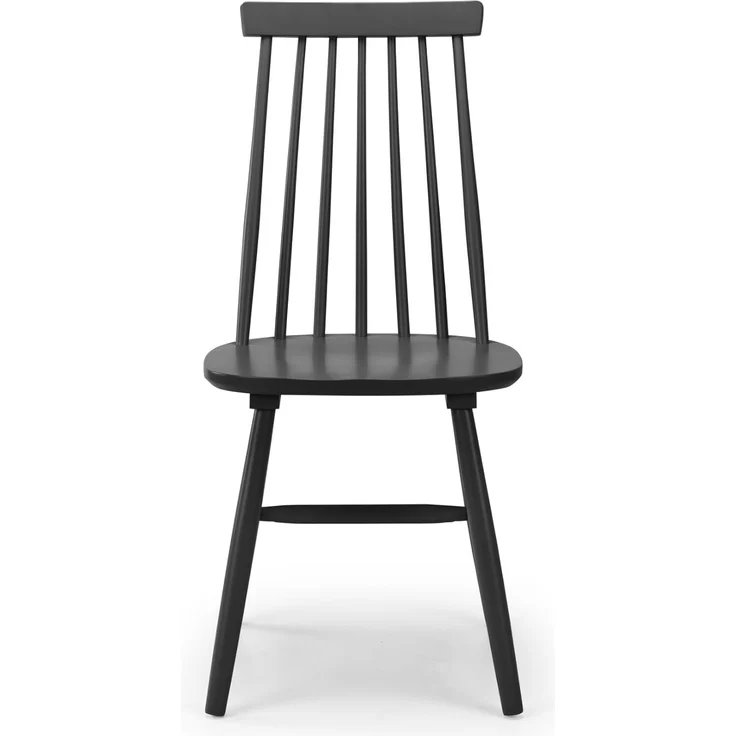 Julian Bowen Alassio Esszimmerstühle mit spindelförmiger Rückenlehne, 2er-Set, Schwarz – Bild 3