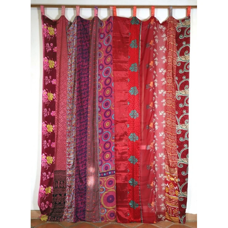 Guru-Shop Vorhang Seidiger Vorhang (1 Stk) Gardine aus Patchwork.. – Bild 2