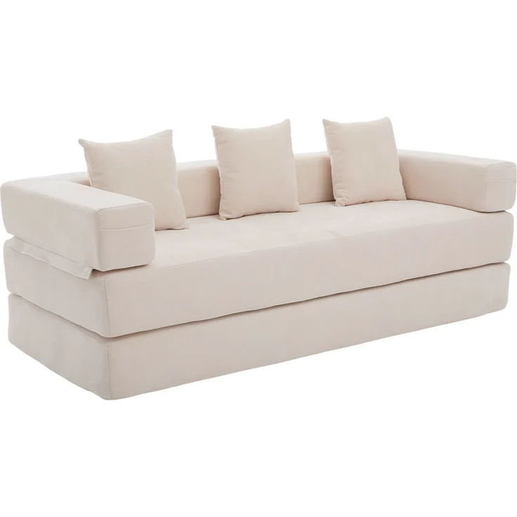 LVHOM Schlafsofa 3 sitzer, Klappsofa mit Schlaffunktion, Bodensofa, Schlafcouch aus Chenille-Stoff, frei Kombination, 198x79x60 cm – Bild 2
