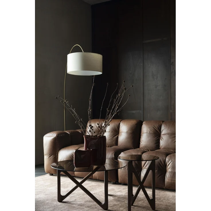 HACKMAN 3-Sitzer Sofa Echtleder dunkelbraun von DUTCHBONE – Bild 4