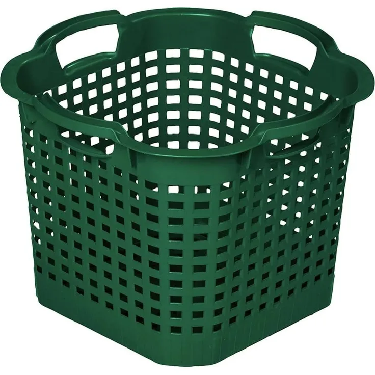 Ernte-Vorratskorb eckig, dreh-stapelbar, grün 40 x 40 x 30 cm max. 25 kg
