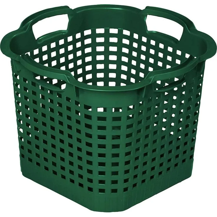 Ernte-Vorratskorb eckig, dreh-stapelbar, grün 40 x 40 x 30 cm max. 25 kg