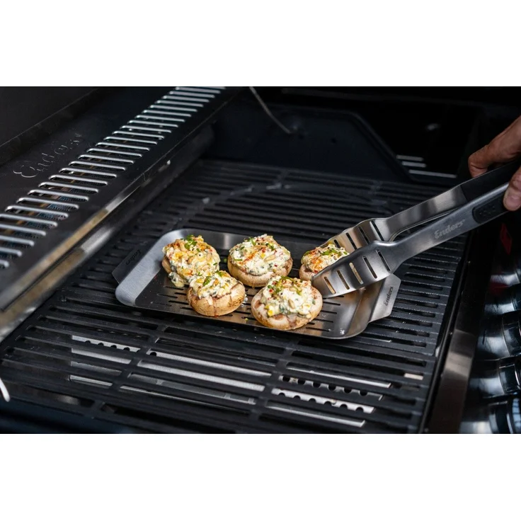 Enders® Grillzange mit Lock Funktion,aus Edelstahl, sicherer und rutschfester Halt im Griffbereich, mit Lock-Funktion, komfortables Arbeiten am Grill, Grillzubehör, ca. L 35cm #8782 – Bild 4