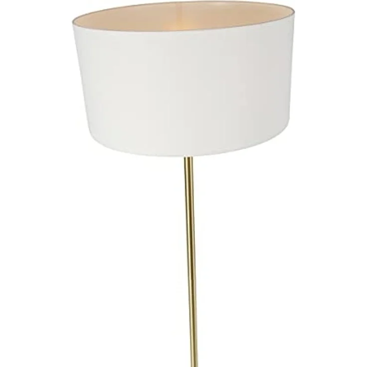 Qazqa Stehlampe Simplo stof, ohne Leuchtmittel, E27, Gold/Messing, Design, Stahl, 1-flammig – Bild 5