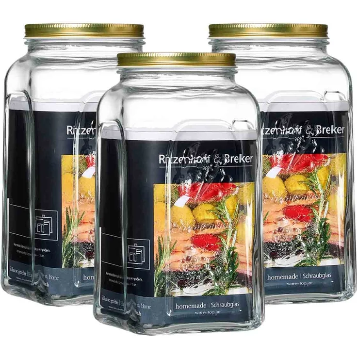 Ritzenhoff & Breker Homemade Einmachglas 3 l 3er Set - DS – Bild 1