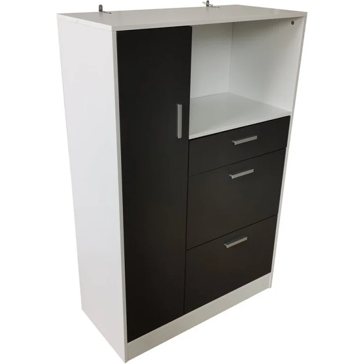 HTI-Line Küchenbuffet Küchenschrank Kombi L Blanca (Stück, 1-St, 1 Küchenschrank Kombi L Blanca) Küchenbuffet Mehrzweckschrank Mikrowellenschrank – Bild 3