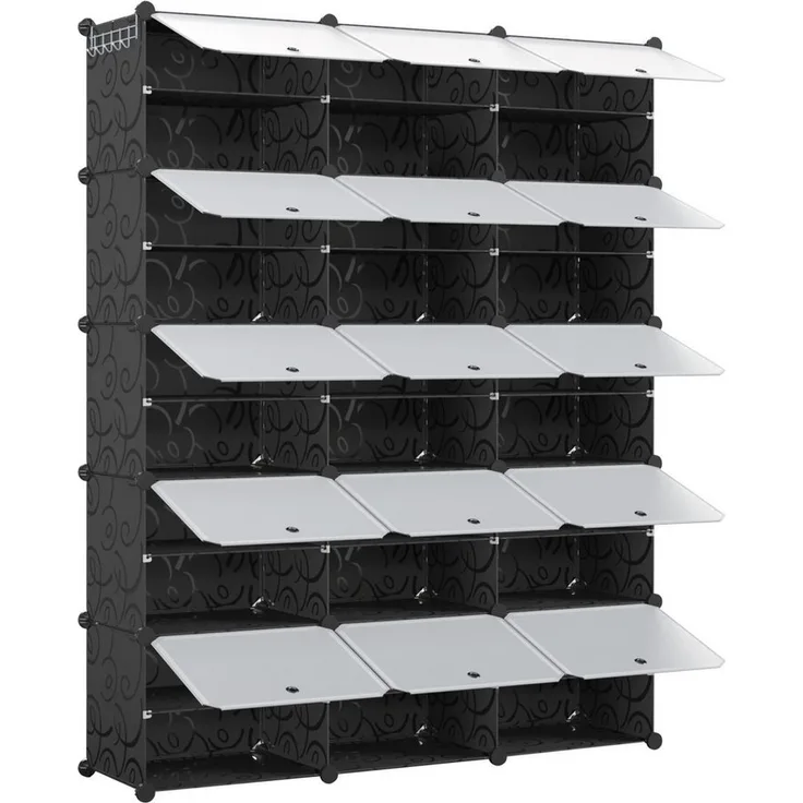 Mondeer Schuhregal Schuhschrank, mit Tür, Staub- und Wasserabweisend, für 30-60 Paar Schuhe