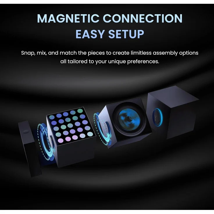 Yeelight Cube Intelligente Tischleuchte Wi-Fi/Bluetooth Schwarz 802.11b 802.11g Wi-Fi 4 (802.11n) Multi 2 4 GHz – Bild 6