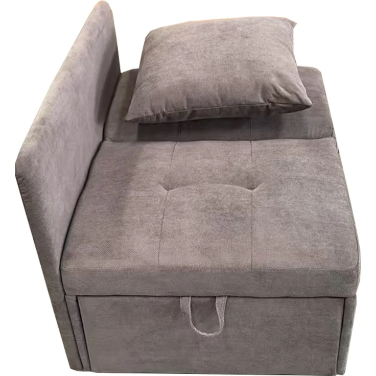 1-Sitzer Schlafsofa 177 x 68 x 65 cm, aus Leinenstoff mit 5-fach verstellbarer Rückenlehne – Bild 10