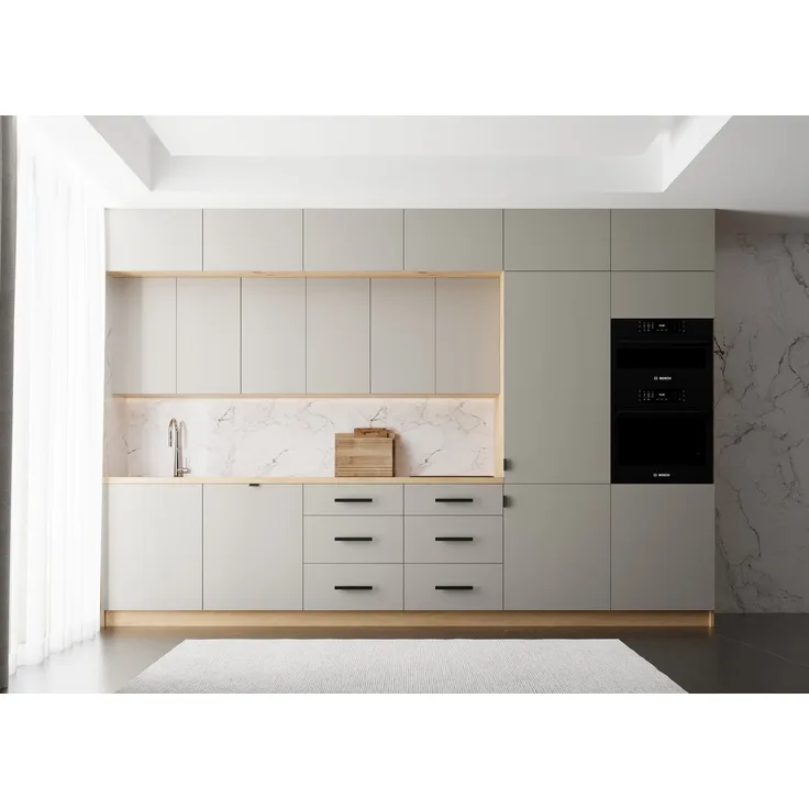 ROYAL24_MARKT Küchenzeile K50-G360 - Langen - Luxuriöses Design mit innovativen Lösungen, (Komplett Set), Matt - Modern - Holzoptik.
