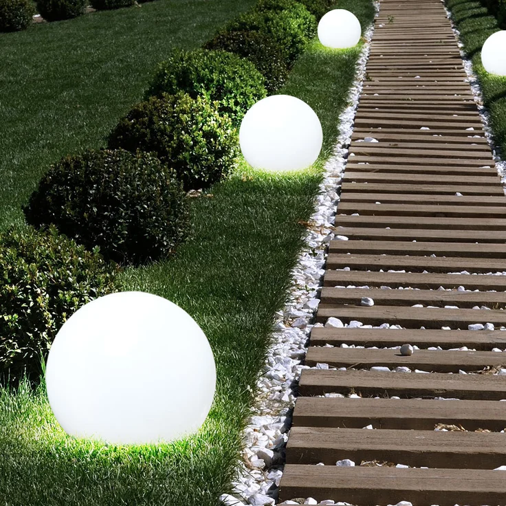 6er Set LED Solar Steckleuchten, Kugeln, Durchmesser 10 cm – Bild 8