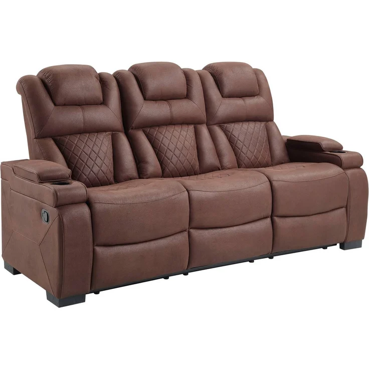 ATLANTIC home collection 3-Sitzer Faris, Zwei Relaxfunktionen, klappbare Konsole mit Getränkehalter – Bild 2