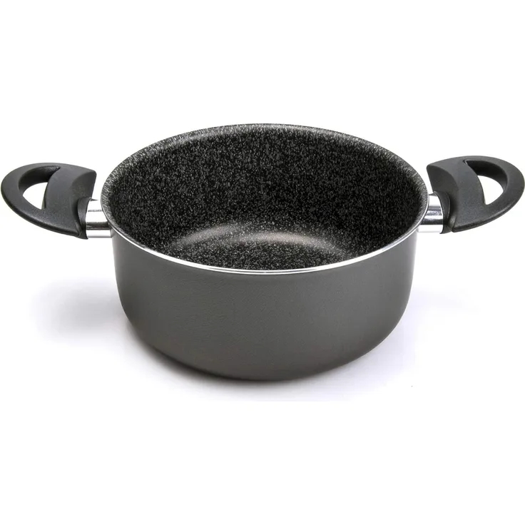 Alluflon Tradition Italien Kasserolle, Aluminium, schwarz, 18 cm