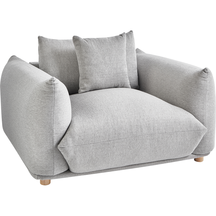 Sessel LUVOS Stoff Hellgrau