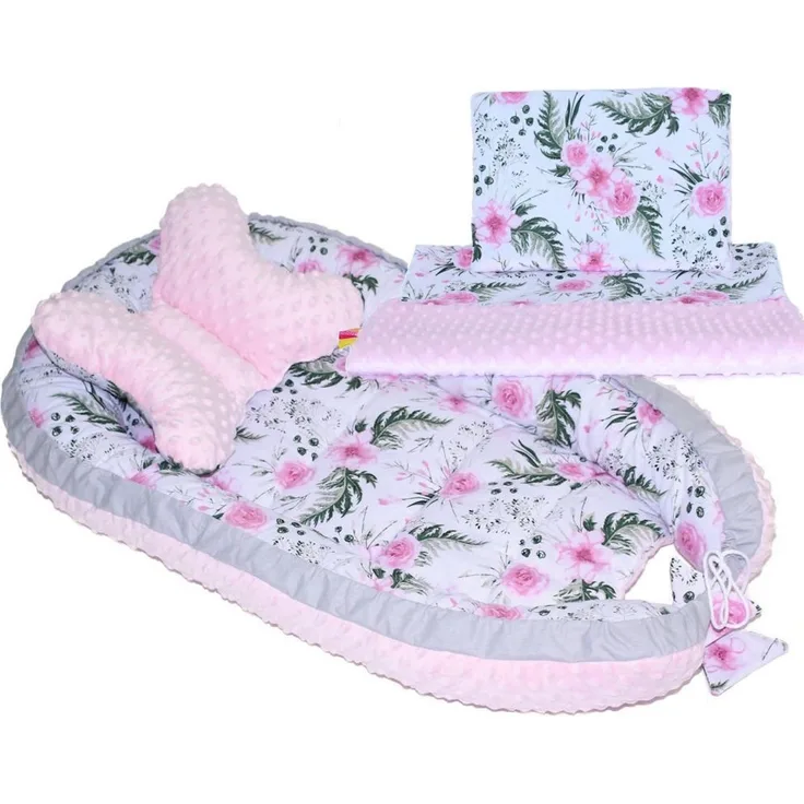 Primawela Bettnestchen Baby MINKY Nestchen Kokon Kuschelnest Kissen Decke Schmetterlingkissen