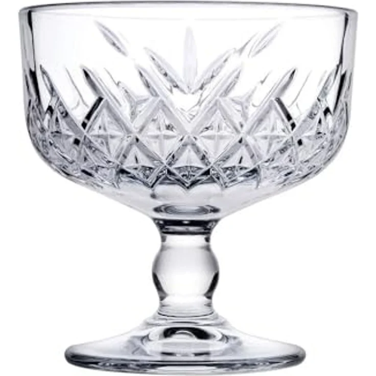 Pasabahce Dessertschale Timeless, Glas, (Packung, 2-tlg), 2er Eis-Becher aus Glas, Dessert Becher, Schale auf Fuß – Bild 1