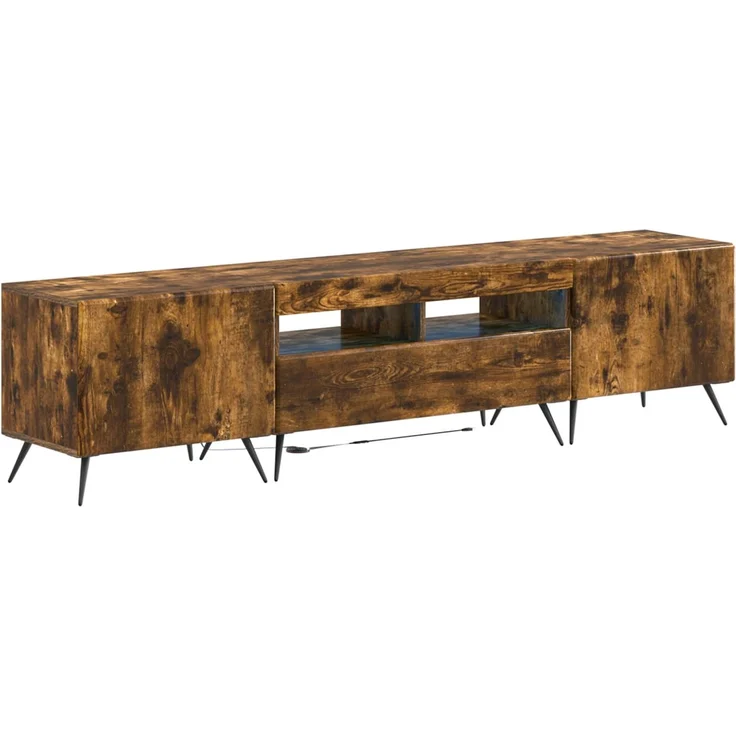 vidaXL LED-TV-Schrank BREDA 3 stk. Raucheiche Holzwerkstoff 3416927 – Bild 2