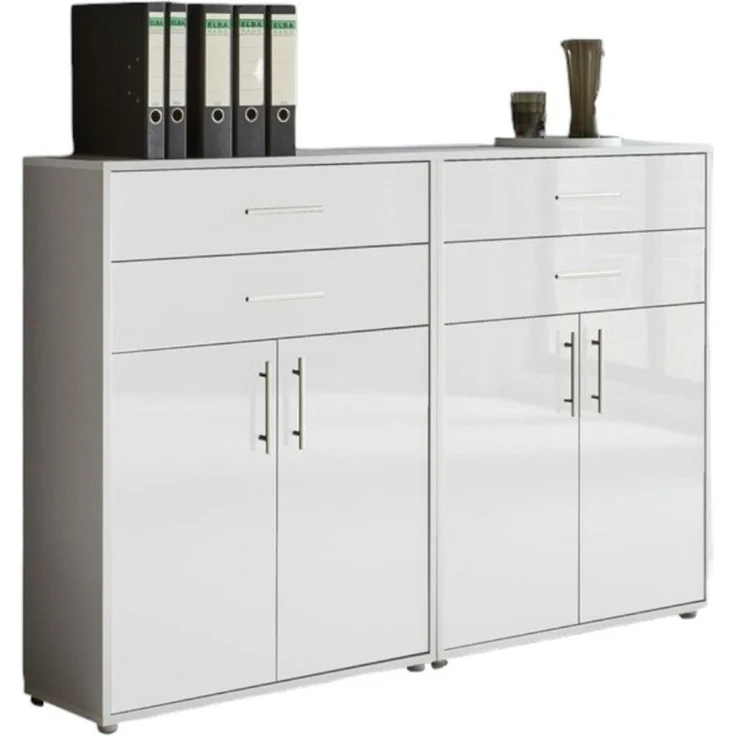 BMG Möbel Aktenschrank Office Edition (2er Set Schubkastenschrank) 168,8 x 113,6 x 33 cm, Made in Germany – Bild 1