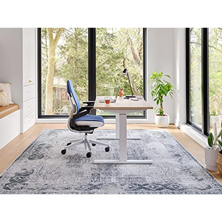 Steelcase Gesture Ergonomischer, höhenverstellbarer Bürodrehstuhl, verstellbare Lordosenstütze, verstellbare Armlehnen, komfortable Polsterung, Stoffbezug (Farbe Trüffel), Kopfstütze – Bild 3