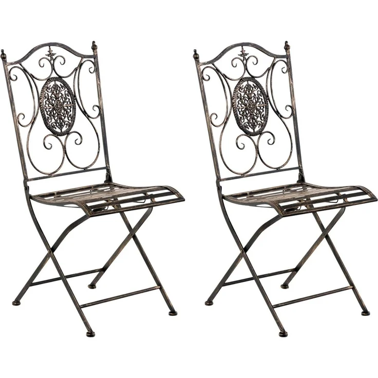CLP 2er Set Gartenstühle Sibell,bronze – Bild 1