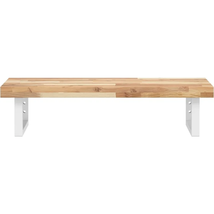 vidaXL Waschbeckenregal Wandmontage Stahl und Akazienholz 3302696 – Bild 3