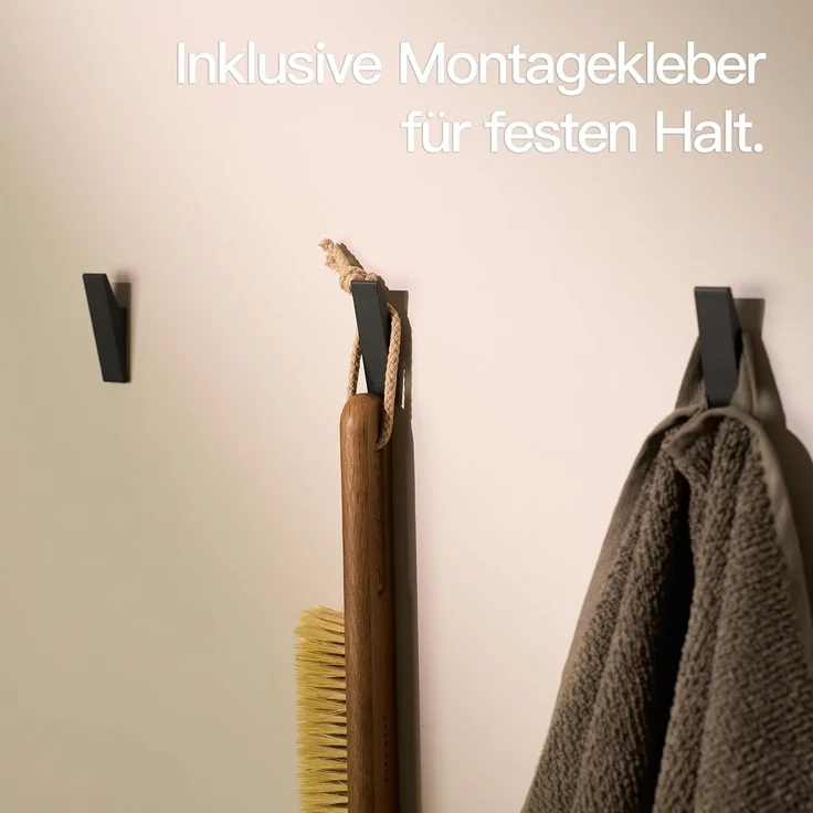 Designfabrik Hamburg Handtuchhaken DFHH KH, (4x Wandhaken), rostfrei, pulverbeschichtet, eloxiert, sandgestrahlt – Bild 3