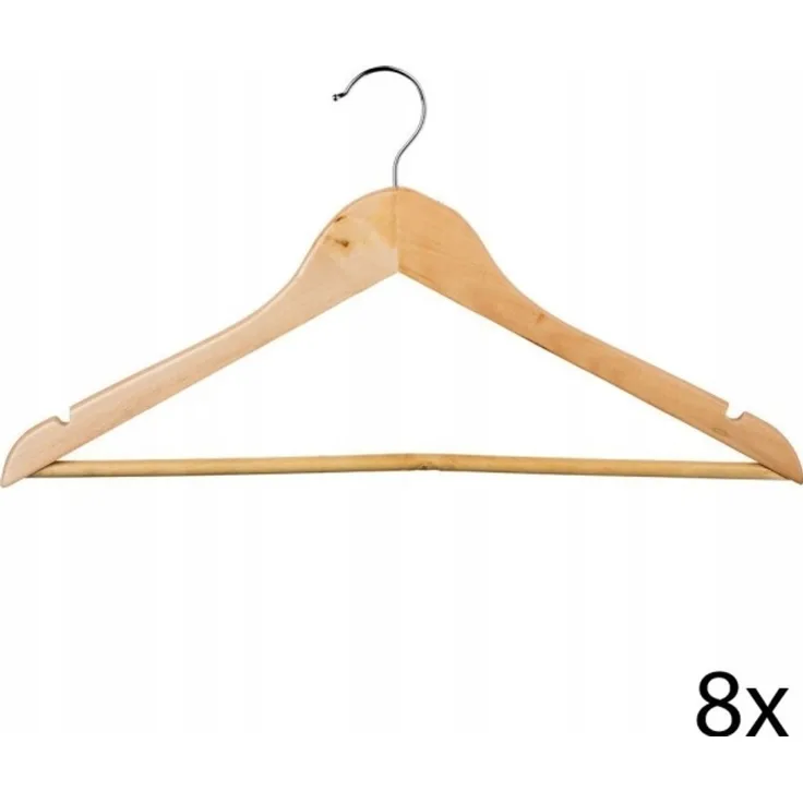 5five Holz-Garderobenhaken für Jacken und Kleidung 8 Stk. ZELLER