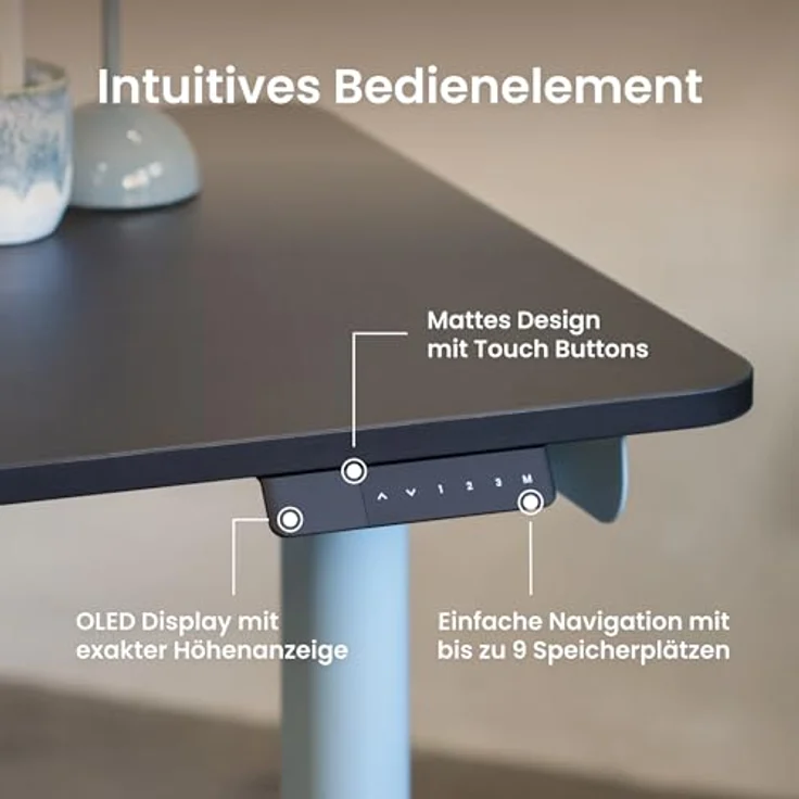 Ergotopia Schreibtisch Desktopia One (elektrisch höhenverstellbarer Schreibtisch Gestell), elektrisch höhenverstellbares Tischgestell – Bild 5