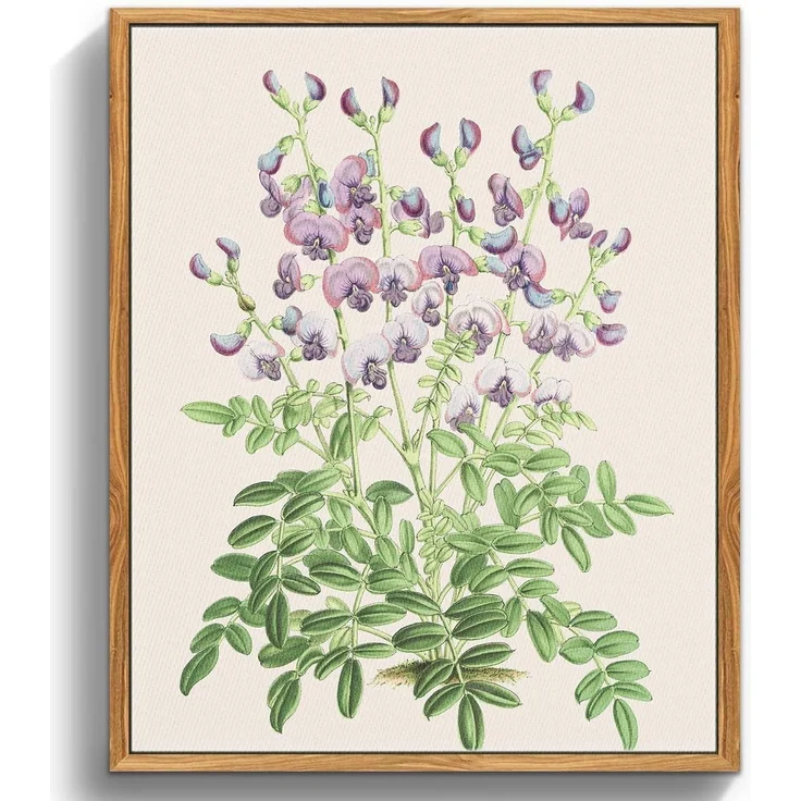 Vintage Botanische Leinwandbilder mit Holzrahmen 20x25cm Wohnzimmer Büro Deko – Bild 1
