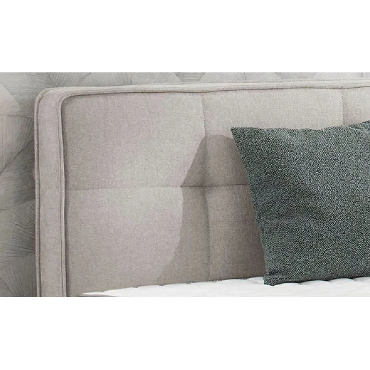 Jockenhöfer 'Capello' Boxspringbett, 180x200 cm, Flachgewebe Greige – Bild 3