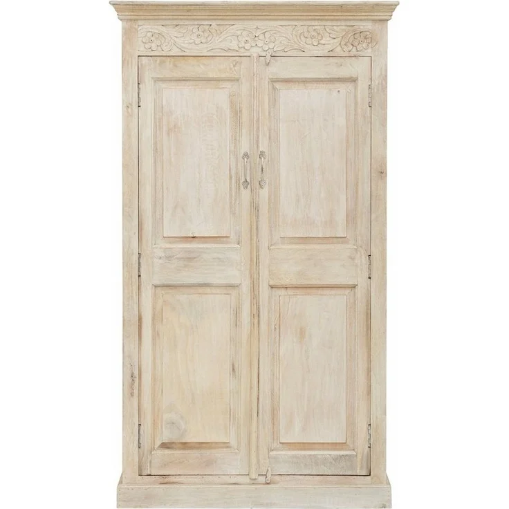 Home affaire Garderobenschrank Devdan mit dekorativen Fräsungen oben, Breite 100 cm, viel Stauraum – Bild 2