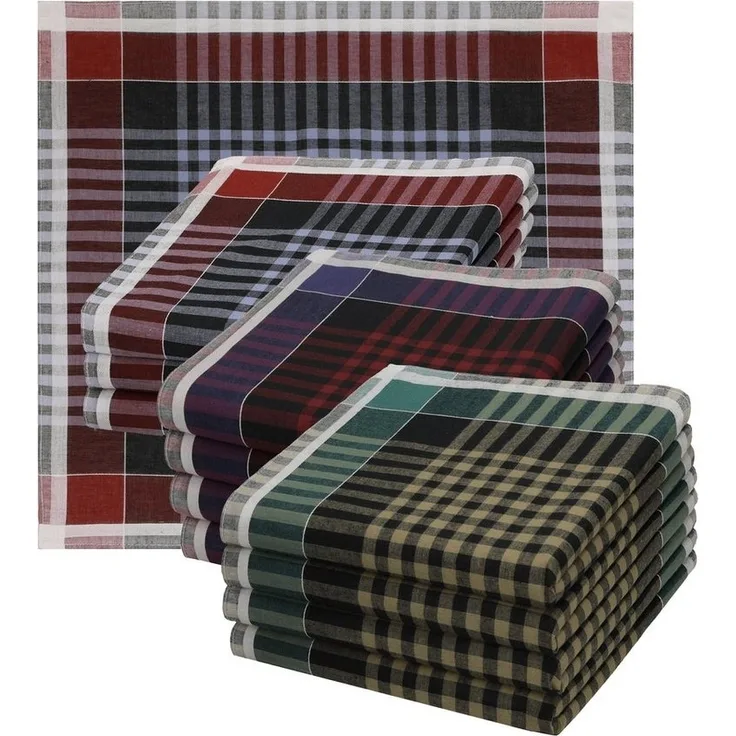 Betz Taschentuch Herren Stoff Taschentücher Set Leo 2 Dessin 06 Größe 40x40 cm, (Set, 12-St. 12 Taschentücher), Dessin 06, 100% Baumwolle
