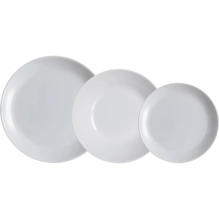 Geschirr-Set Luminarc Diwali Granit Grau Gehärtetes Glas 18 Stücke – Bild 1