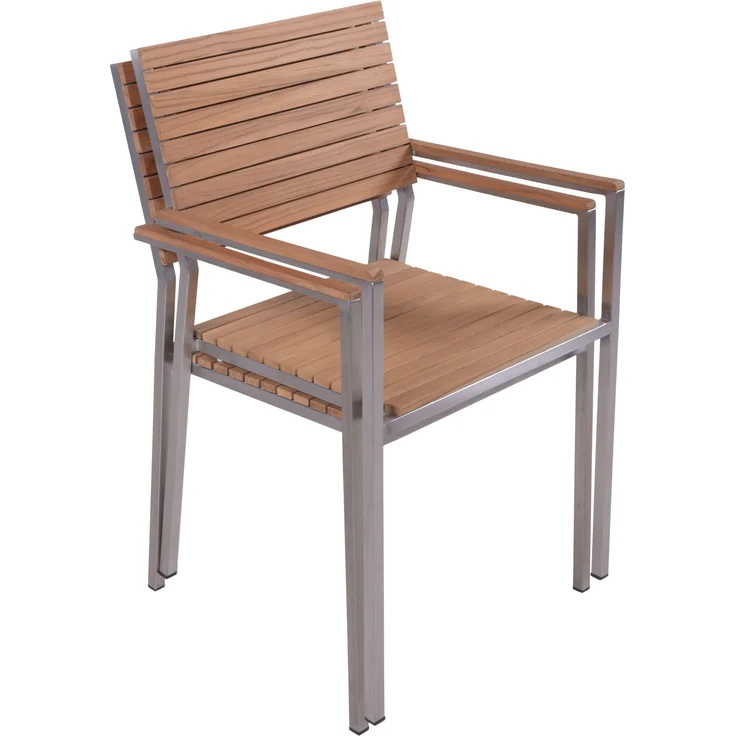 Garten-Sitzgruppe FRIDA 5-tlg. - Teak, Natur | Gartenmöbel-Set Gartengarnitur Garten-Essgruppe mit Stühlen und Esstisch – Bild 6