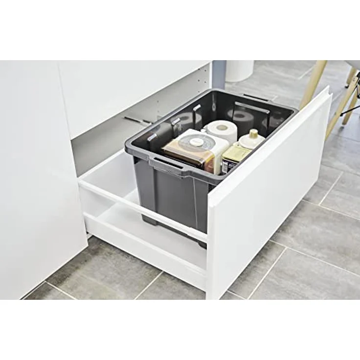 Iris Ohyama Heavy Duty Organisation Boxes, 50L, 3er-Set, Rot, Groß, Robust, Stapelbar, Aufbewahrungsbox, Für Garage, Regale, Umzug, Plastik, Utility, Werkzeugkiste, DDSKT-450 – Bild 5