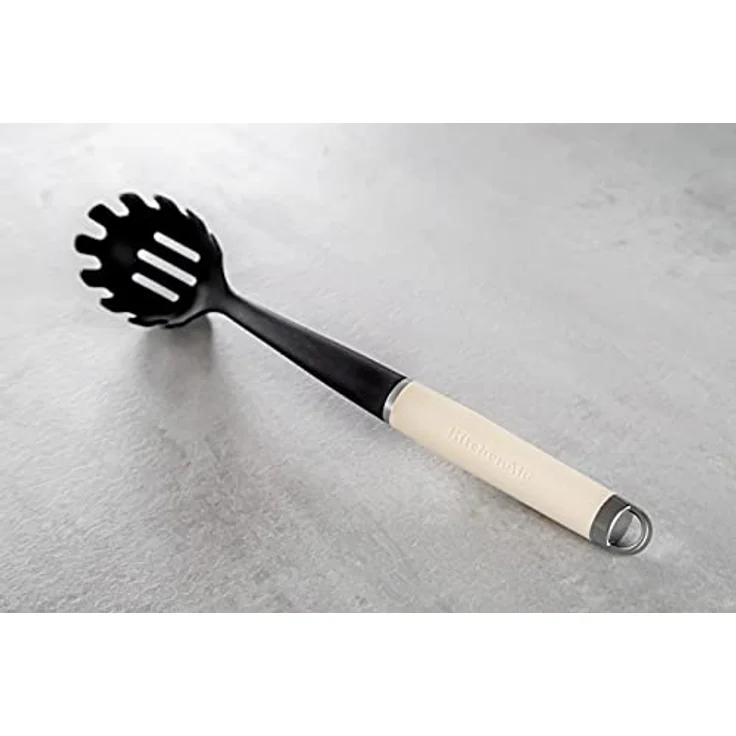 KitchenAid Pasta-Servierlöffel, Hitzeresistent, Antihaftbeschichtung, Spaghettilöffel – Almond Creme – Bild 5