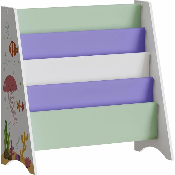 Kinderregal Hornnes 60x62x28 cm Aqua Dream Motiv [en. casa] – Bild 4